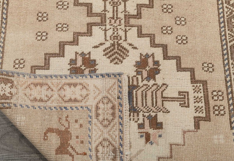 2.7 x 3.7 ft Hand Knotted Turkish Oushak Rug