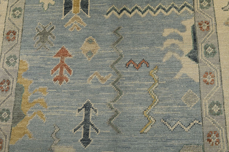 5.11 x 10 ft Hand Knotted Oushak Rug