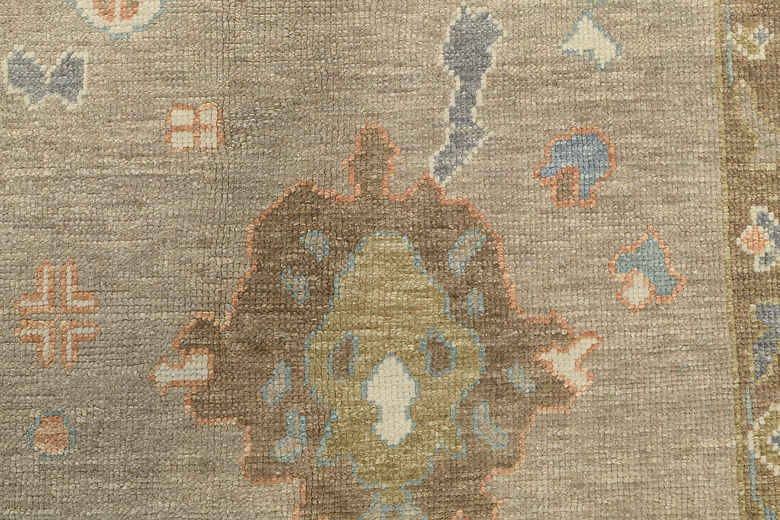 8.10 x 12.9 ft Hand Knotted Oushak Rug
