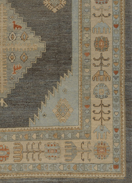 9 x 12.5 ft Hand Knotted Oushak Rug