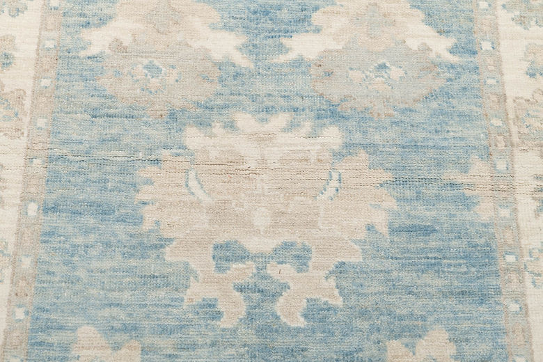 2.5 x 7.4 ft Hand Knotted Oushak Runner