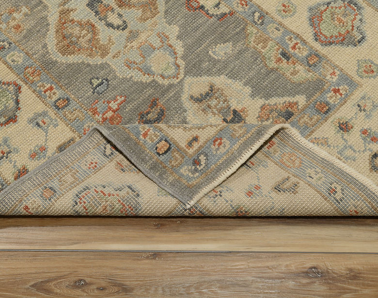 3.3 x 5 ft Hand Knotted Oushak Rug