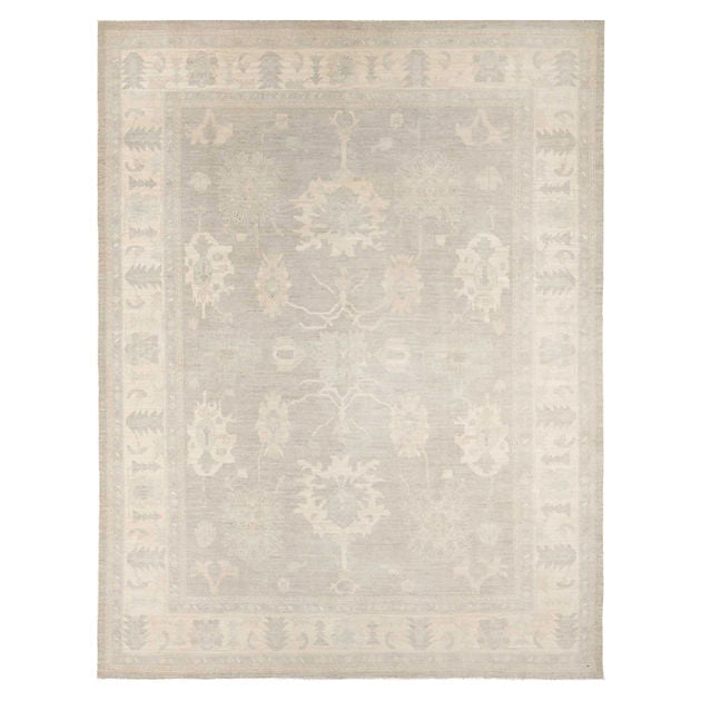 8.10 x 11.4 ft Hand Knotted Oushak Rug