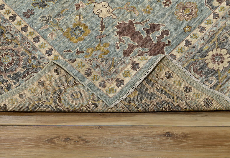 8.4 x 9.10 ft Hand Knotted Oushak Rug