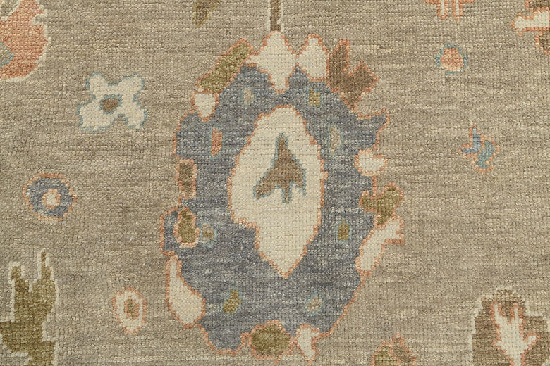 8.10 x 12.9 ft Hand Knotted Oushak Rug