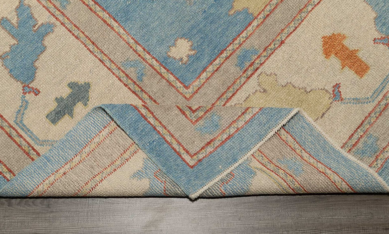 9.10 x 13.11 ft Hand Knotted Oushak Rug
