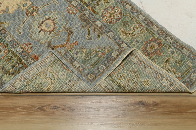 2.10 x 6.4 ft Hand Knotted Oushak Runner