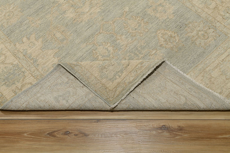 4.2 x 14.2 ft Hand Knotted Oushak Runner