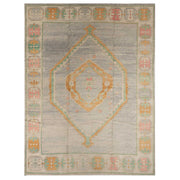 10.5 x 13.9 ft Hand Knotted Oushak Rug