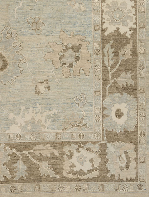 8.10 x 12.6 ft Hand Knotted Oushak Rug
