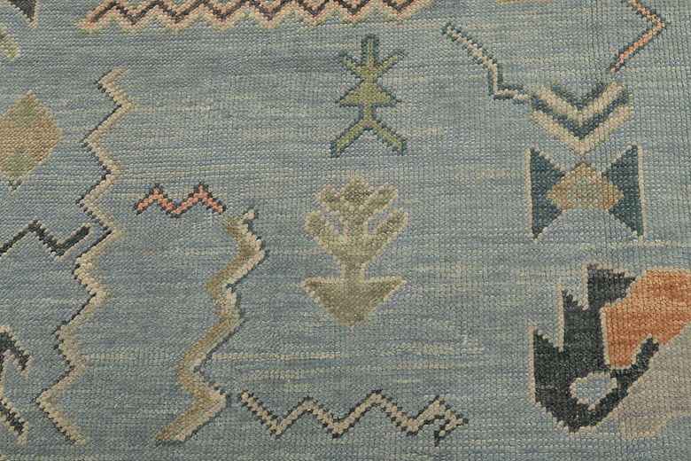 8.4 x 10.9 ft Hand Knotted Oushak Rug