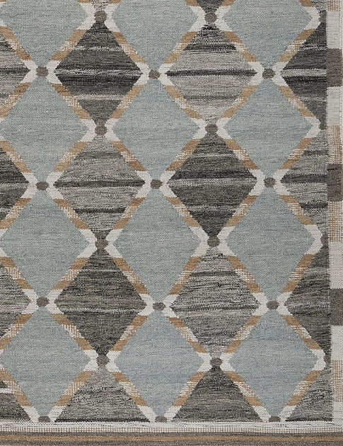 9.2 x 12 ft Hand Knotted Scandinavian Rug