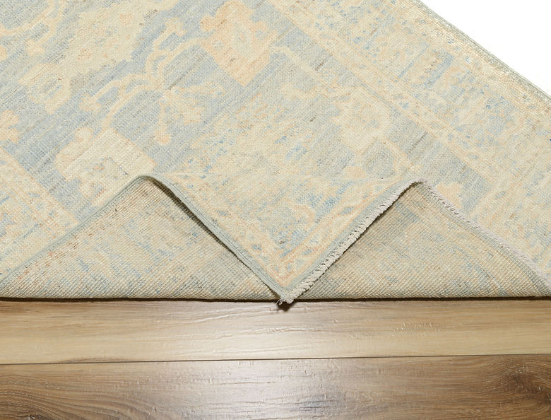 3 x 12.9 ft Hand Knotted Oushak Runner