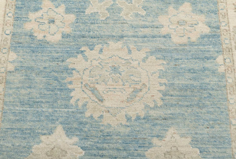 3 x 4.11 ft Hand Knotted Oushak Rug