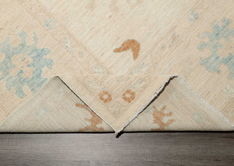 9.11 x 13.9 ft Hand Knotted Oushak Rug