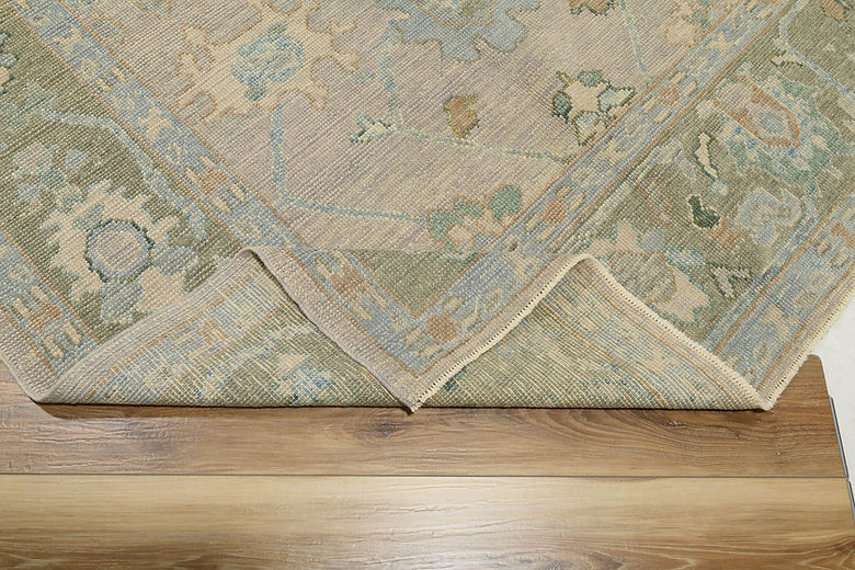 6.1 x 9 ft Hand Knotted Oushak Rug