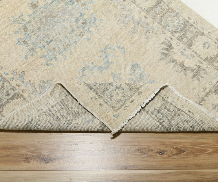 3.2 x 4.11 ft Hand Knotted Oushak Rug