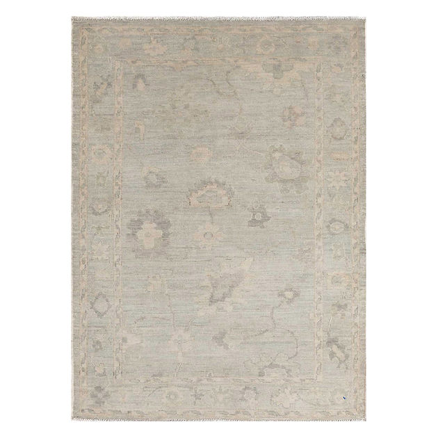 3.4 x 4.8 ft Hand Knotted Oushak Rug