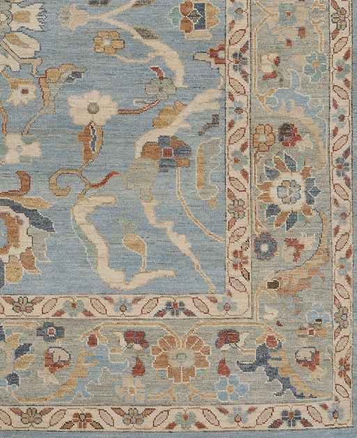 9 x 12 ft Hand Knotted Oushak Rug
