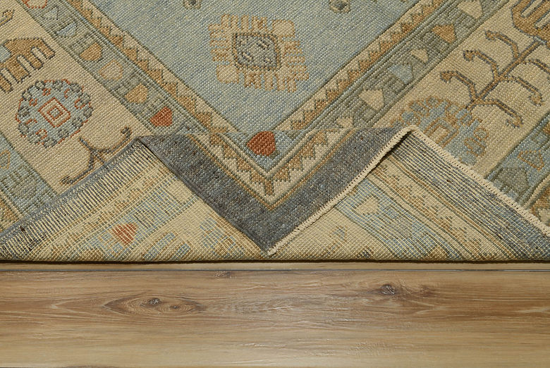 9 x 12.5 ft Hand Knotted Oushak Rug