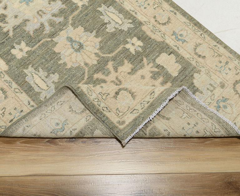2.10 x 10.11 ft Hand Knotted Oushak Runner