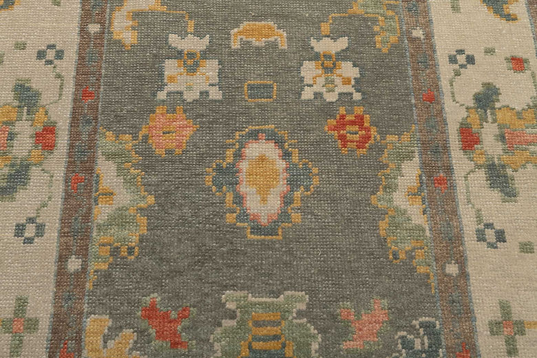 4.1 x 5.10 ft Hand Knotted Oushak Rug