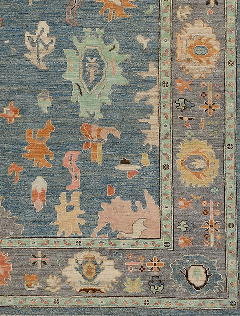 8.11 x 11.8 ft Hand Knotted Oushak Rug