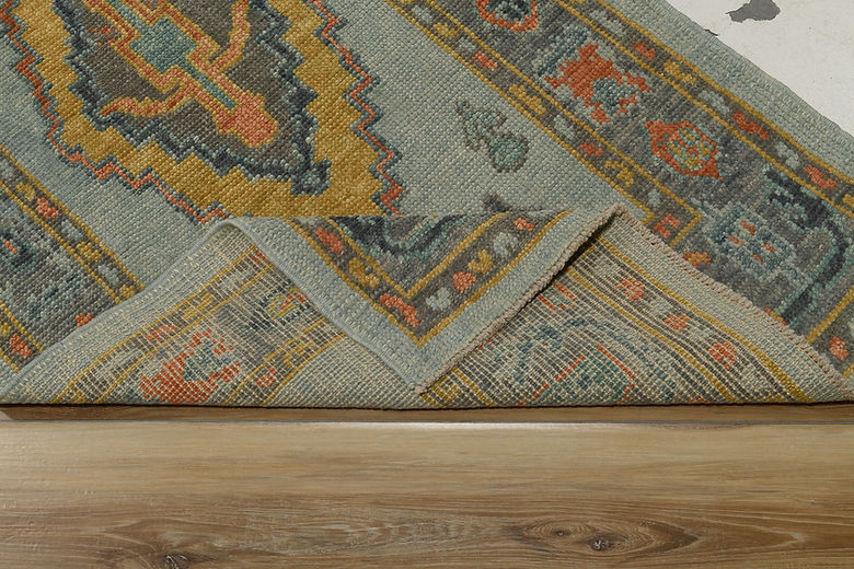 2.8 x 9.7 ft Hand Knotted Oushak Rug