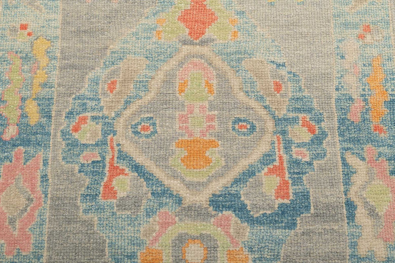 3 x 10.8 ft Hand Knotted Oushak Runner