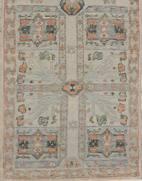 2.8 x 9.7 ft Hand Knotted Oushak Runner