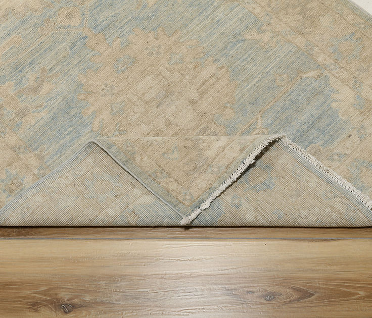 3.3 x 5 ft Hand Knotted Oushak Rug