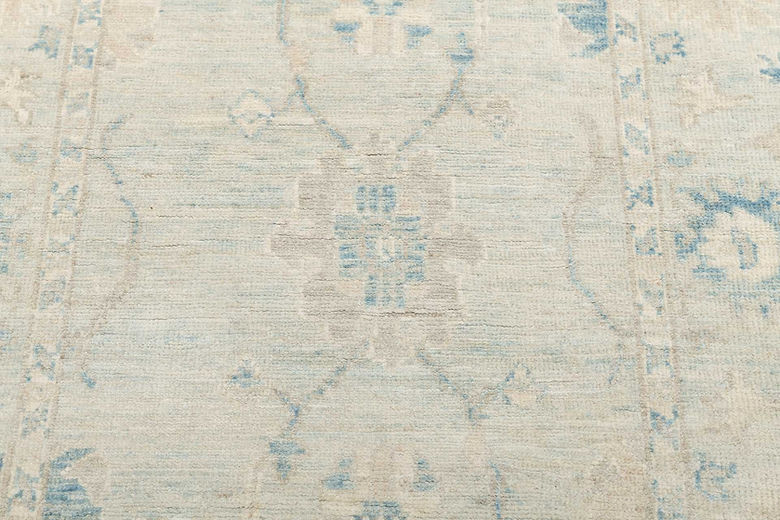 3 x 8.7 ft Hand Knotted Oushak Runner