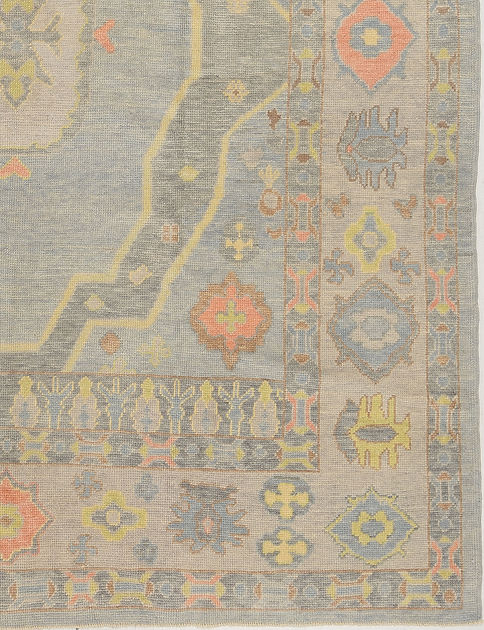 8 x 10.2 ft Hand Knotted Oushak Rug
