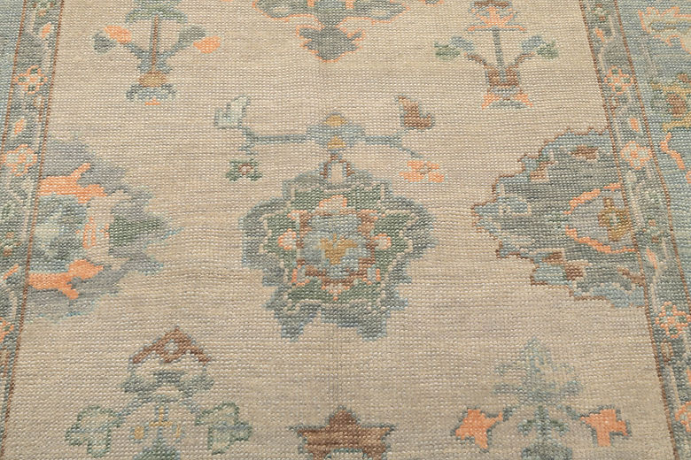 5.2 x 7.1 ft Hand Knotted Oushak Rug