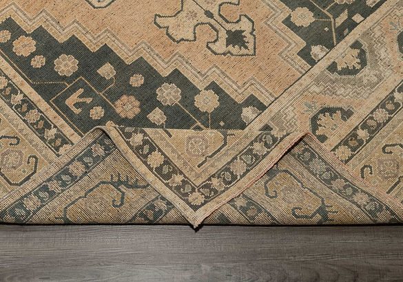 5.5 x 9.6 ft Hand Knotted Oushak Rug