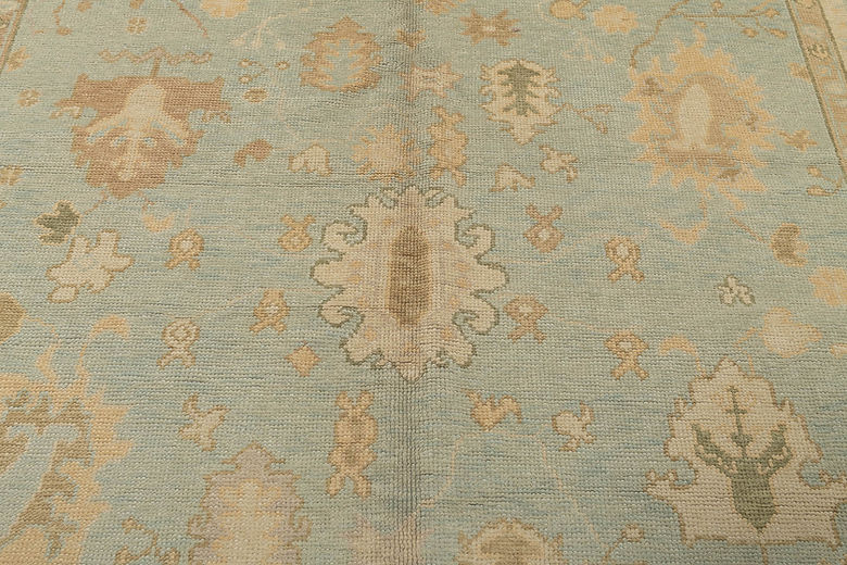 7.1 x 14.7 ft Hand Knotted Oushak Rug