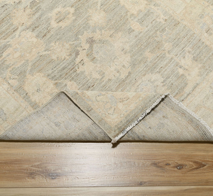 3.2 x 4.11 ft Hand Knotted Oushak Rug
