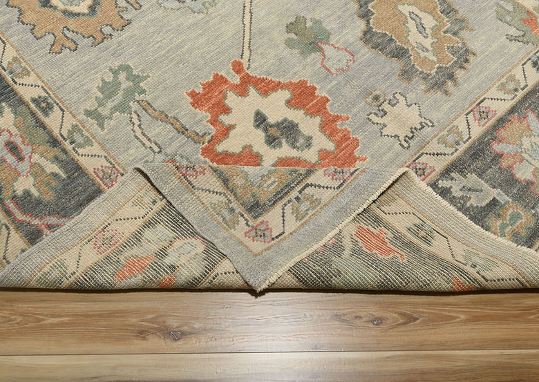 6.5 x 10.3 ft Hand Knotted Oushak Rug