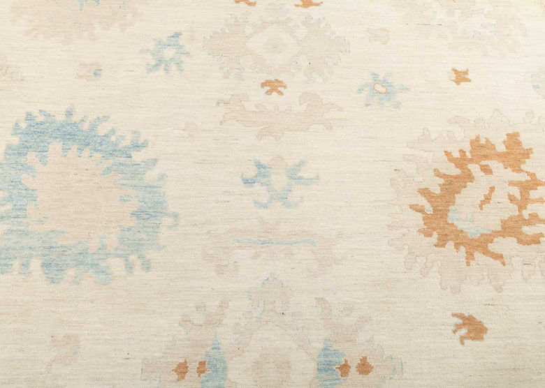 9.11 x 13.9 ft Hand Knotted Oushak Rug