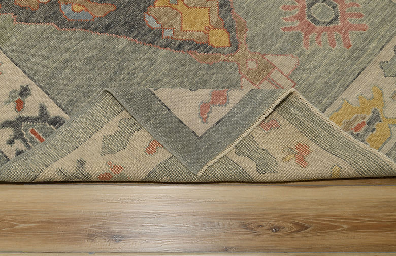 5.2 x 8.1 ft Hand Knotted Oushak Rug