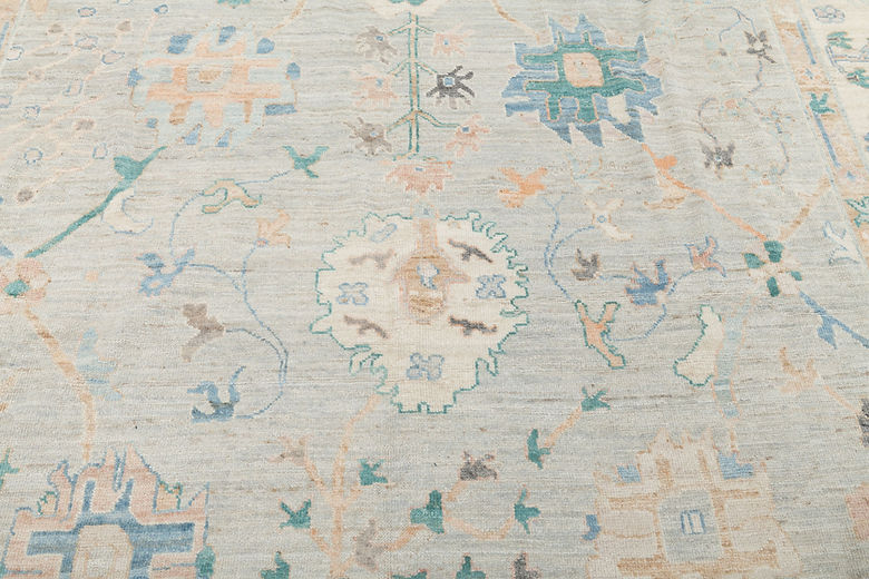 8.1 x 10 ft Hand Knotted Oushak Rug