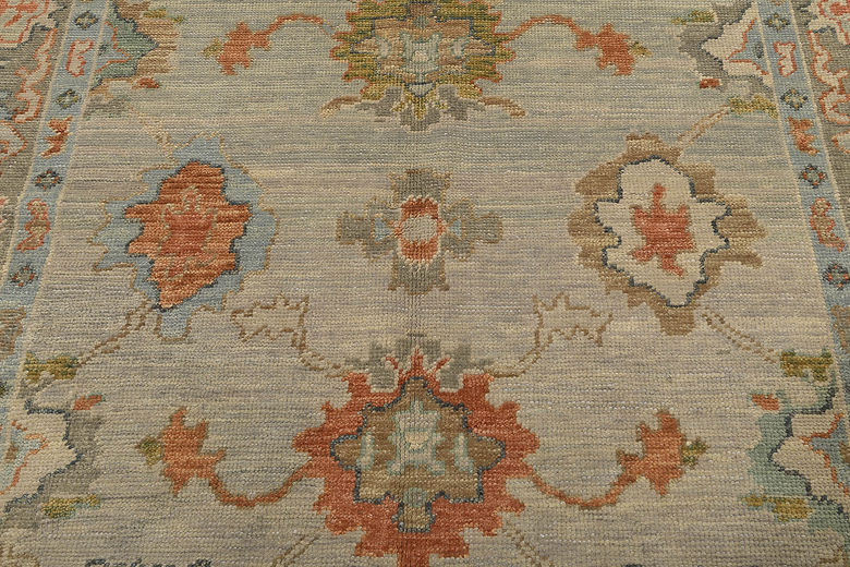 5.11 x 8.10 ft Hand Knotted Oushak Rug
