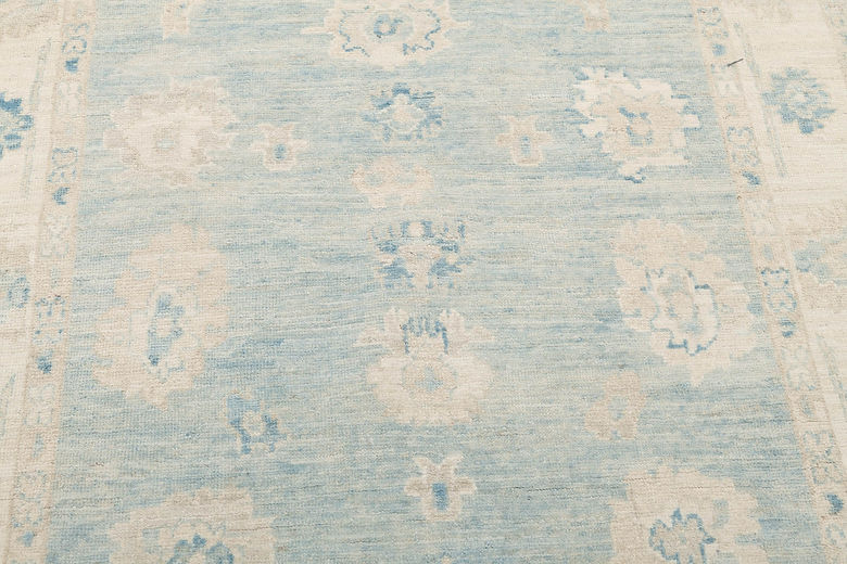 3.11 x 14.2 ft Hand Knotted Oushak Runner