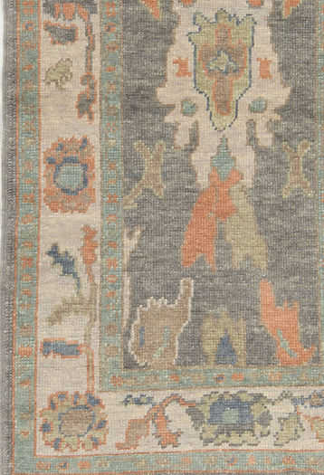 3 x 5 ft Hand Knotted Oushak Rug
