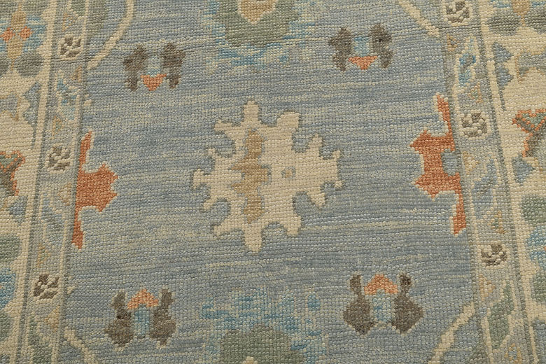 2.8 x 9.7 ft Hand Knotted Oushak Runner