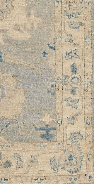 3 x 5.1 ft Hand Knotted Oushak Rug