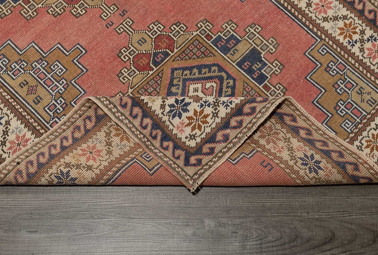 3.2 x 11.5 ft Hand Knotted Vintage Oushak Runner