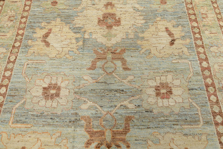 6.7 x 9.3 ft Hand Knotted Oushak Rug