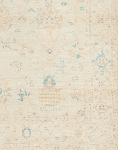 4.10 x 6.9 ft Hand Knotted Oushak Rug