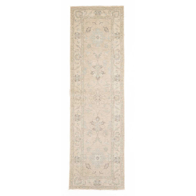 2.9 x 9 ft Hand Knotted Oushak Runner